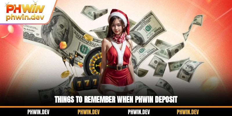 Things to remember when PHWIN deposit