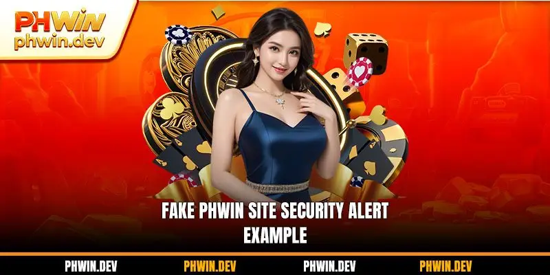 Fake PHWIN site security alert example